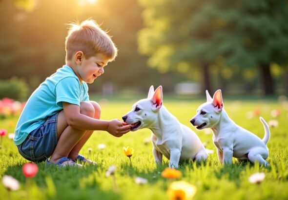 Les clés pour socialiser efficacement un Bull Terrier et un Miniature Bull Terrier dès le plus jeune âge
