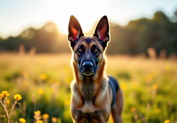 Quelle est la taille adulte idéale pour un croisement entre berger allemand et malinois ?