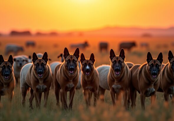 Chiens héros face aux lions : les protecteurs infatigables des troupeaux